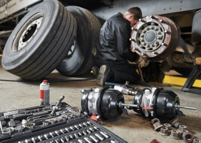 this image shows truck brake service in Tyler, TX